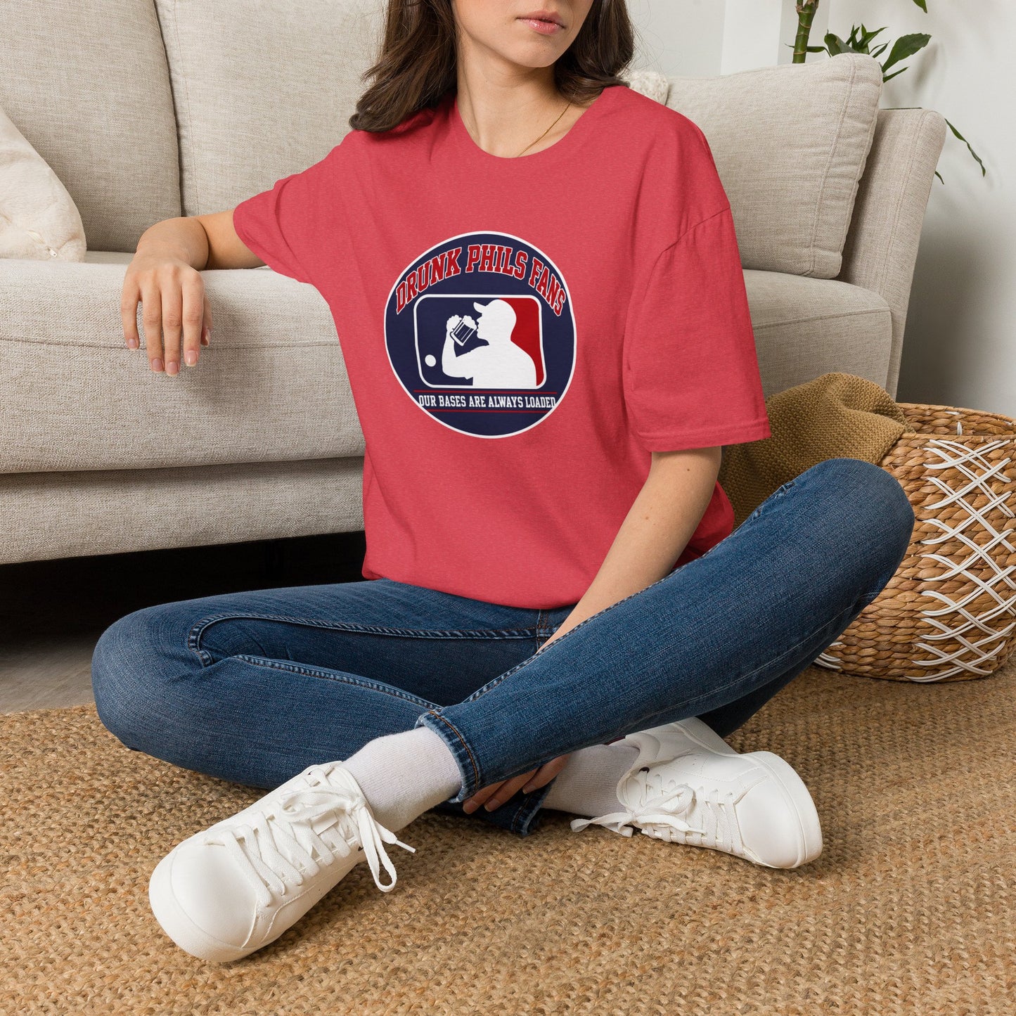 Drunk Phils Fans Baseball Tee — Funny Phillies Drinking Shirt