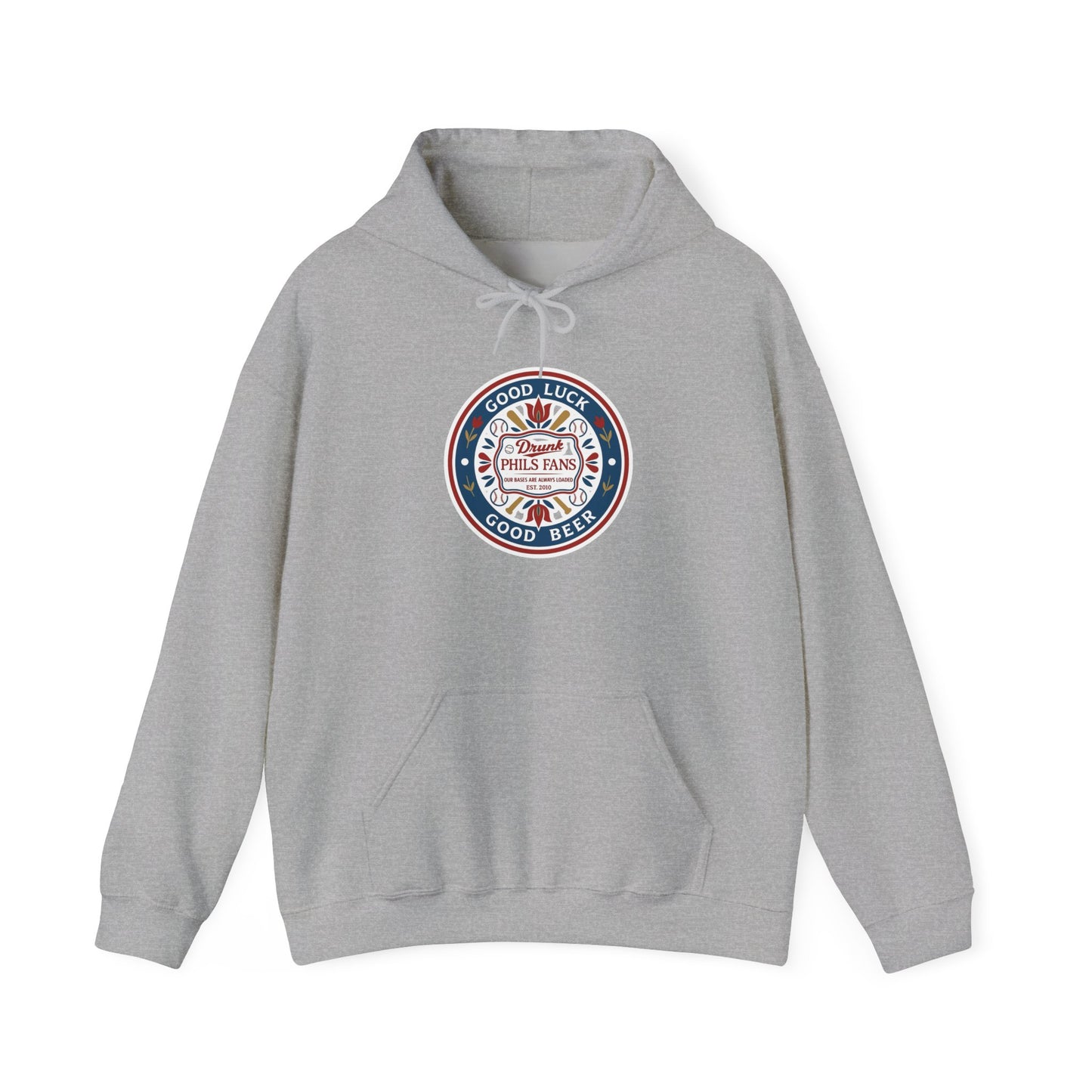 DPF Hex Hoodie — Good Luck & Good Beer Vintage Logo Hooded Sweatshirt