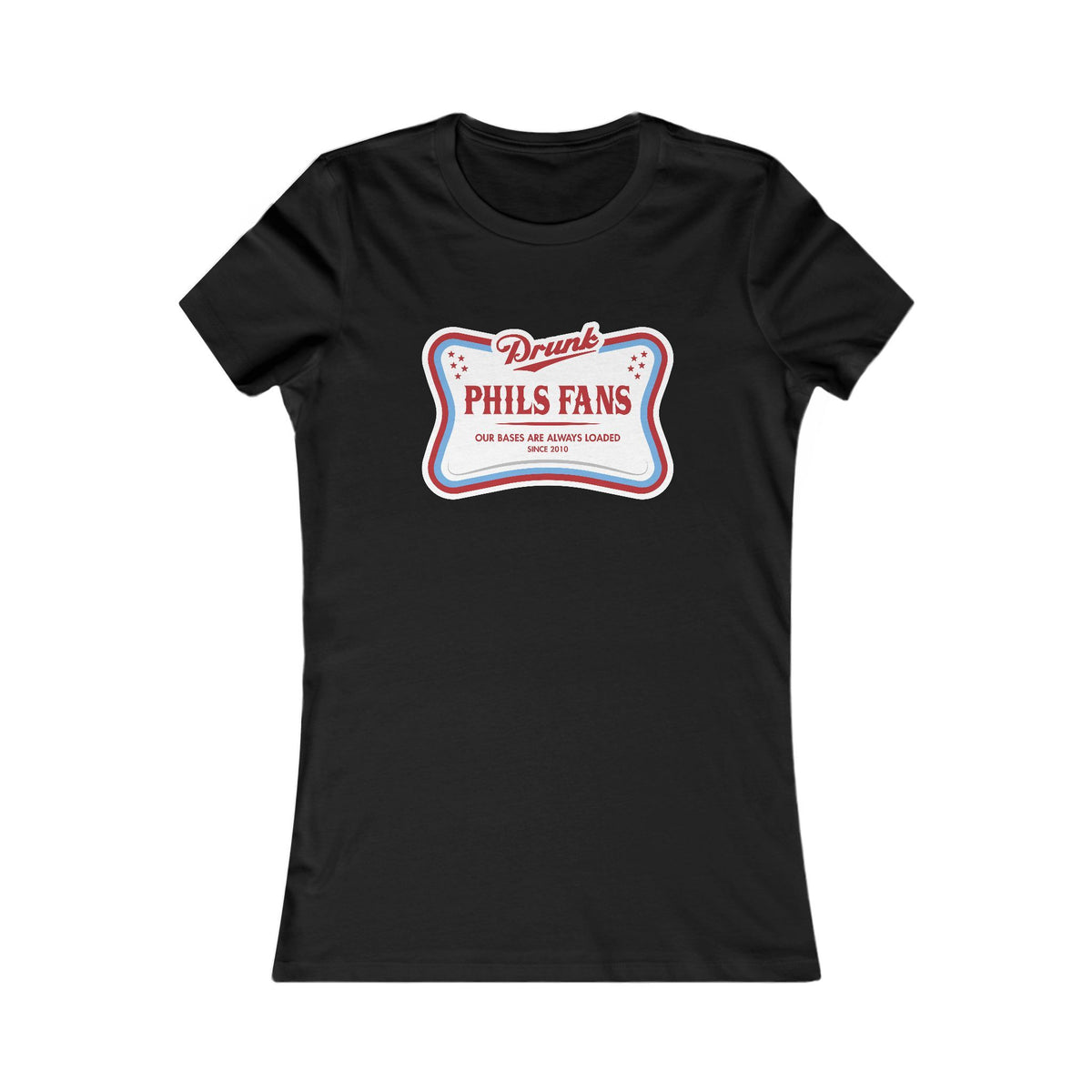 Women's Favorite Tee - 'Drunk Phils Fans' Graphic Baseball Tee (THESE RUN SMALL)
