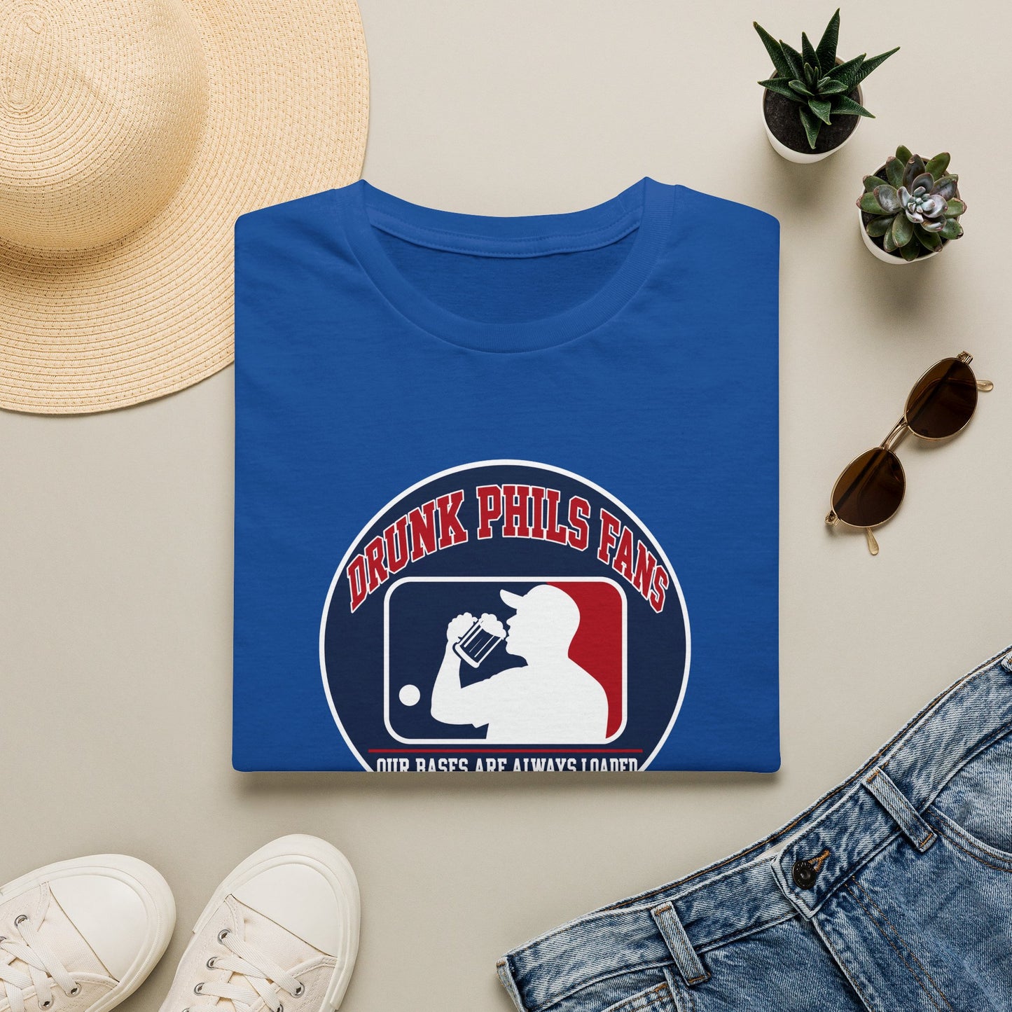 Drunk Phils Fans Baseball Tee — Funny Phillies Drinking Shirt