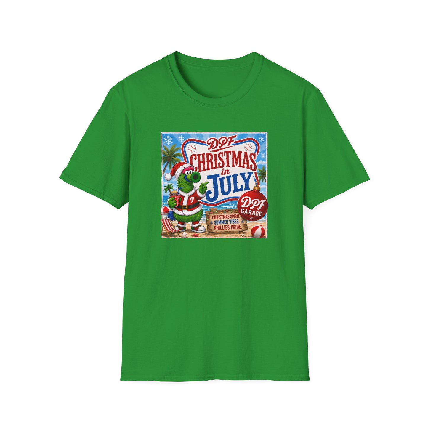 DPF Christmas in July T-Shirt — Retro Tropical Holiday Tee