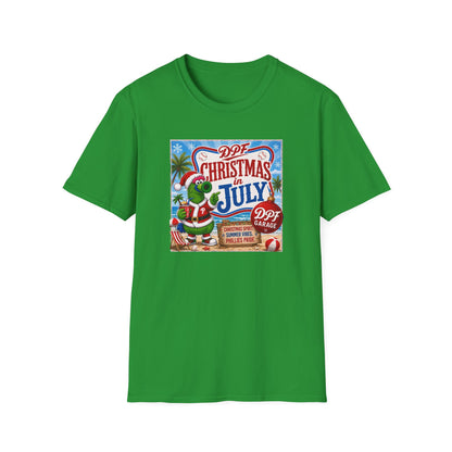 DPF Christmas in July T-Shirt — Retro Tropical Holiday Tee
