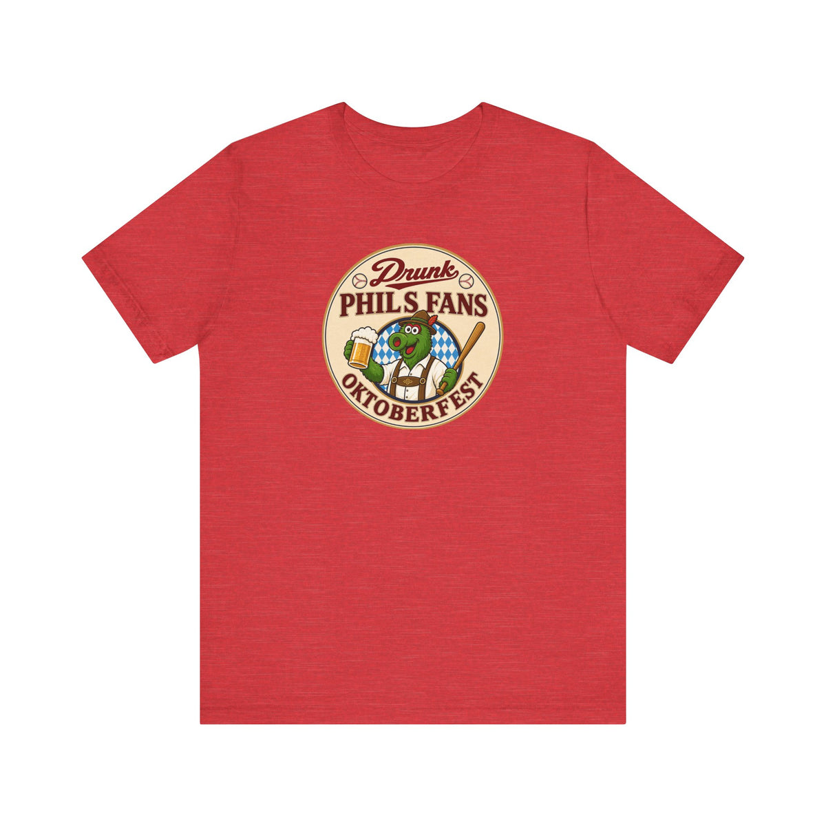 Drunk-natic Oktoberfest Drunk Phil's Fans Tee, Fun Graphic T-Shirt for Beer Lovers and Oktoberfest Goers