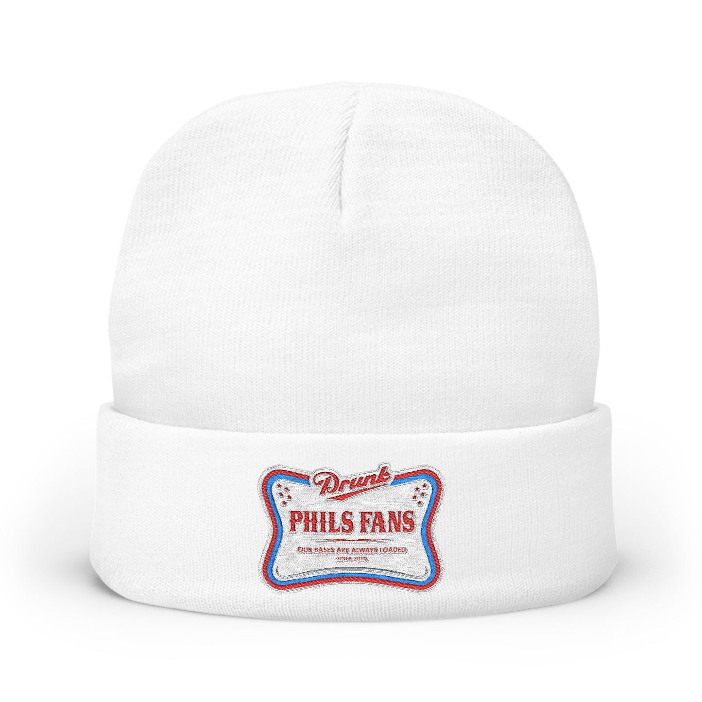 Embroidered 'Phils Fans' Knit Beanie – Cozy Phillies Fan Winter Hat