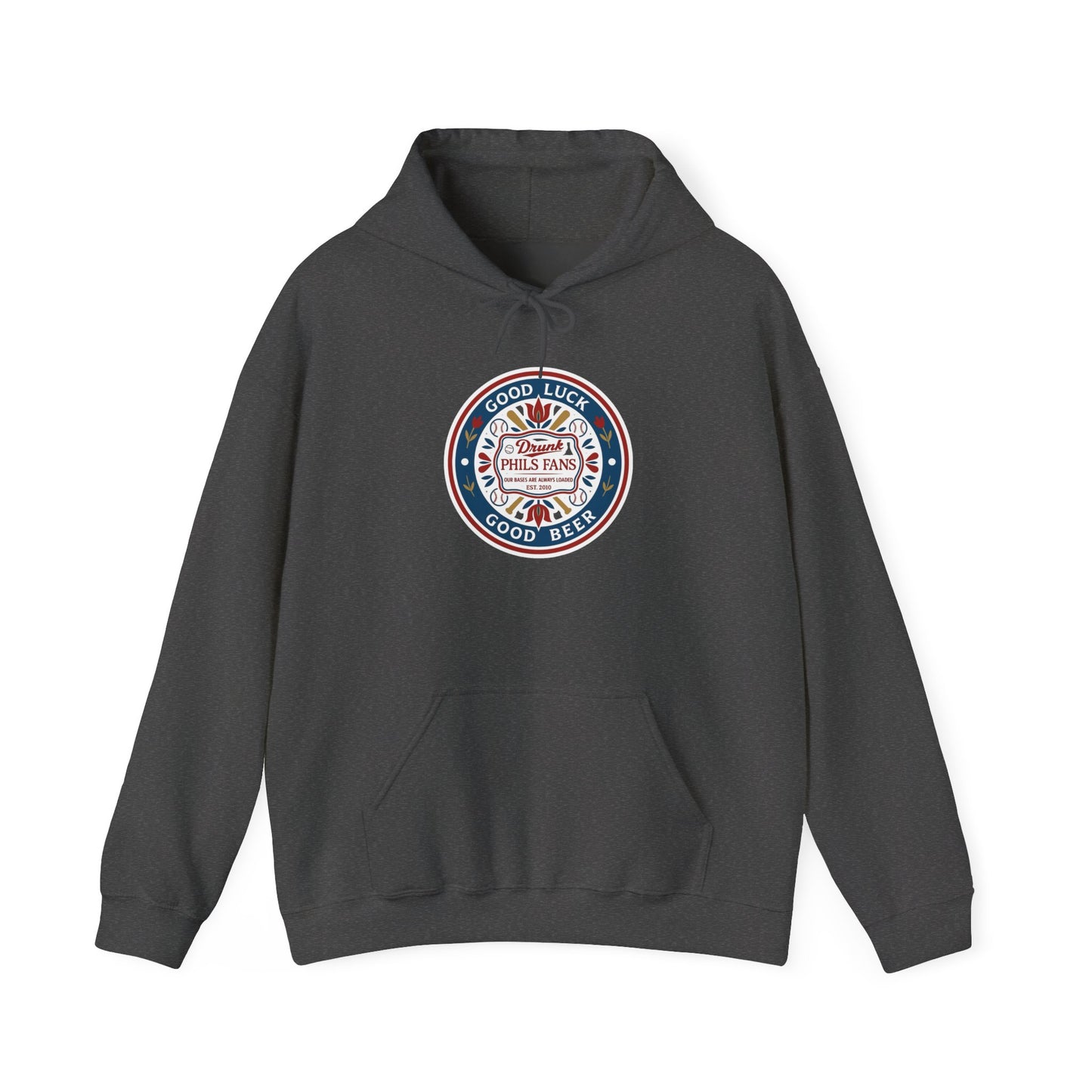 DPF Hex Hoodie — Good Luck & Good Beer Vintage Logo Hooded Sweatshirt