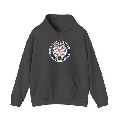 DPF Hex Hoodie — Good Luck & Good Beer Vintage Logo Hooded Sweatshirt