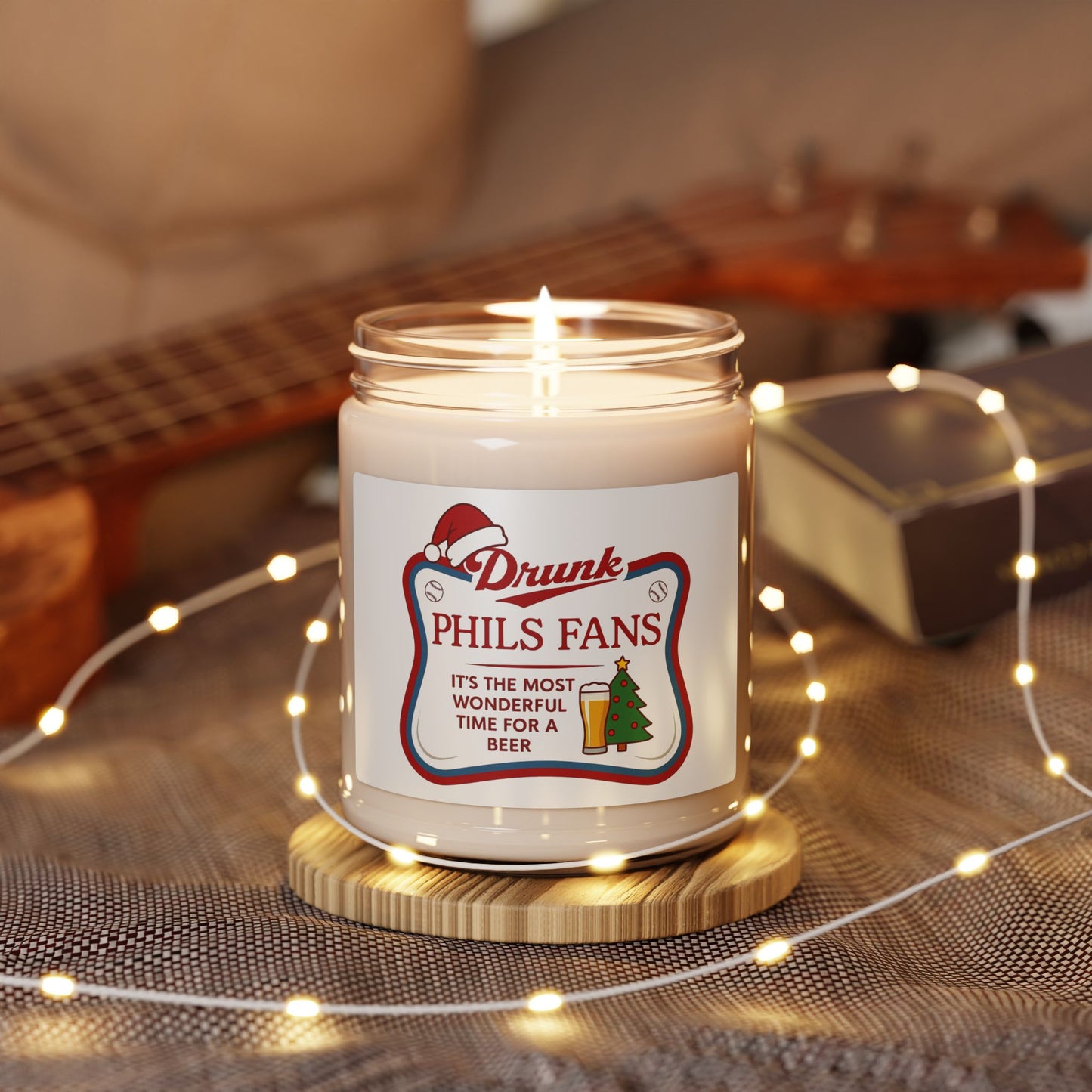 Drunk Phils Fans Scented Christmas Candle- 9oz