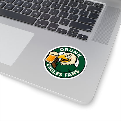 Drunk Eagles Fans Stickers | Fun Sports Decor for NFL Lovers, Car Bumper, Laptop, Water Bottle, Gift