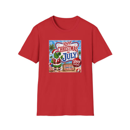 DPF Christmas in July T-Shirt — Retro Tropical Holiday Tee