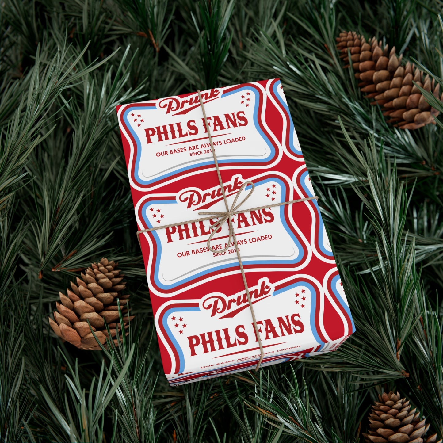 Gift Wrap Papers for Sports Fans, Unique Party Wrapping Paper, Phillies Theme Gift Wrap, Fun Celebration Supplies, Birthday Wrapping, [...]