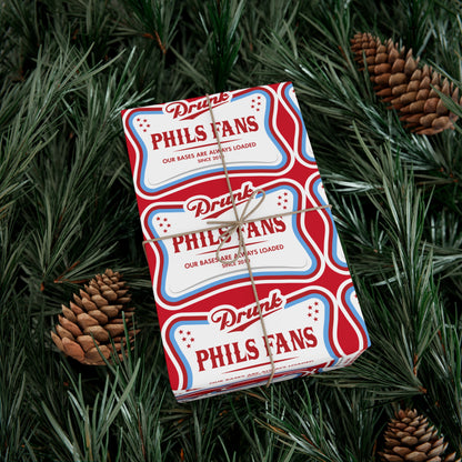 Gift Wrap Papers for Sports Fans, Unique Party Wrapping Paper, Phillies Theme Gift Wrap, Fun Celebration Supplies, Birthday Wrapping, [...]