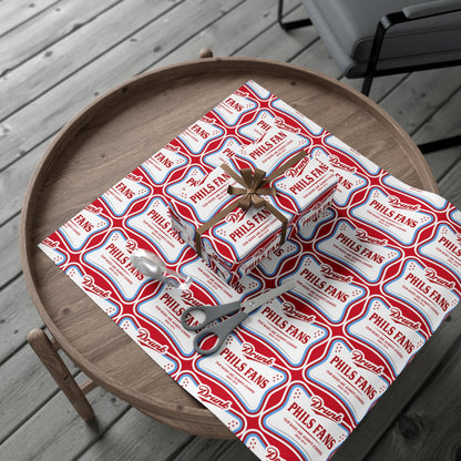 Gift Wrap Papers for Sports Fans, Unique Party Wrapping Paper, Phillies Theme Gift Wrap, Fun Celebration Supplies, Birthday Wrapping, [...]