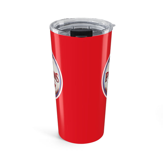 20oz DPF Red October Baseball Tumbler – Insulated Travel Cup for Fans